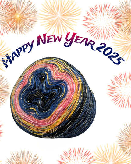 Farbverlaufsgarn Bobbel "Happy New Year 2025"