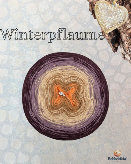 Bobbel Farbverlaufsgarn "Winterpflaume"