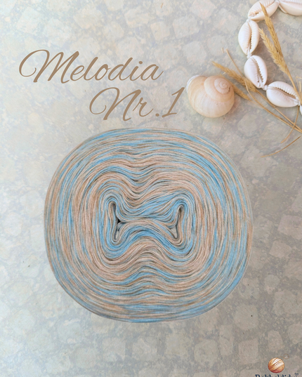 Bobbel Farbverlaufsgarn meliert "Melodia Nr. 1"