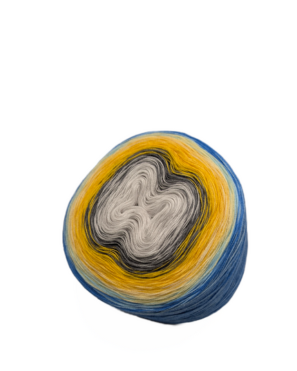 Bobbel Farbverlaufsgarn "Solgrau"