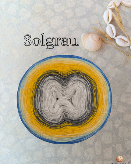 Bobbel Farbverlaufsgarn "Solgrau"