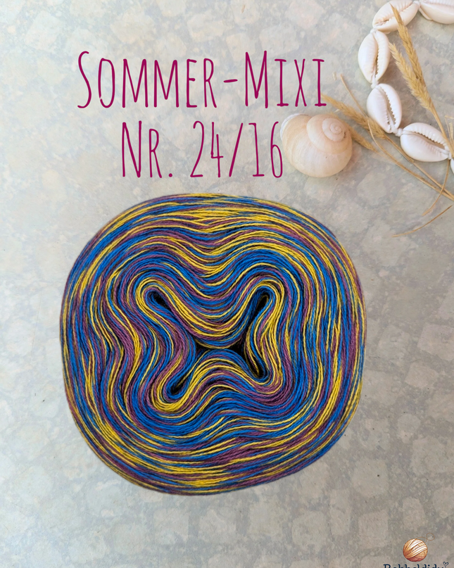 Bobbel Farbverlaufsgarn meliert "Sommer-Mixi Nr. 24/16"