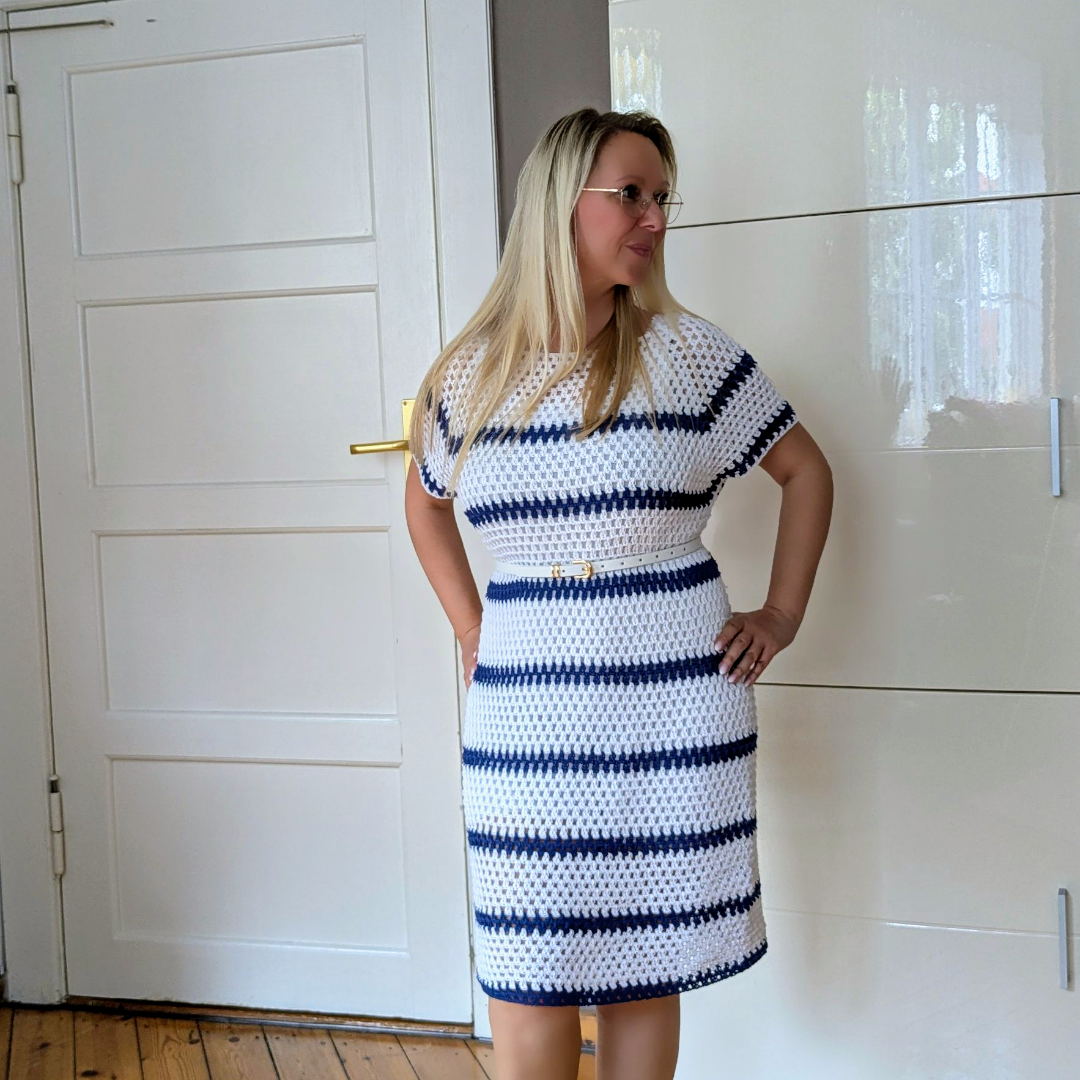 Häkel-Set Kleid "Regenbogenfarben" Gratis-Anleitung + Bobbelgarn