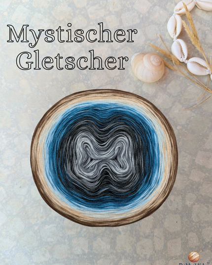 Bobbel Farbverlaufsgarn "Mystischer Gletscher"