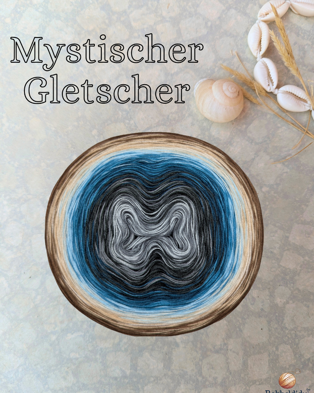 Bobbel Farbverlaufsgarn "Mystischer Gletscher"
