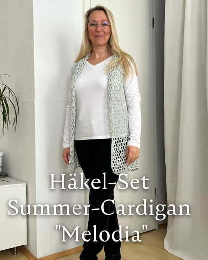 Häkel-Set Summer-Cardigan "Melodia" | Gratis-Anleitung (PDF) + Bobbelgarn