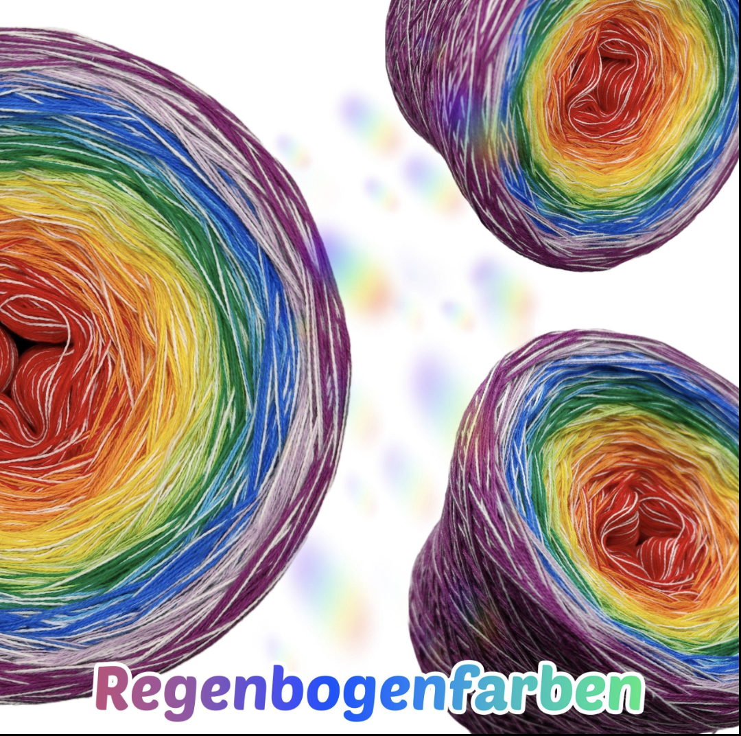 Häkel-Set Kleid "Regenbogenfarben" Gratis-Anleitung + Bobbelgarn