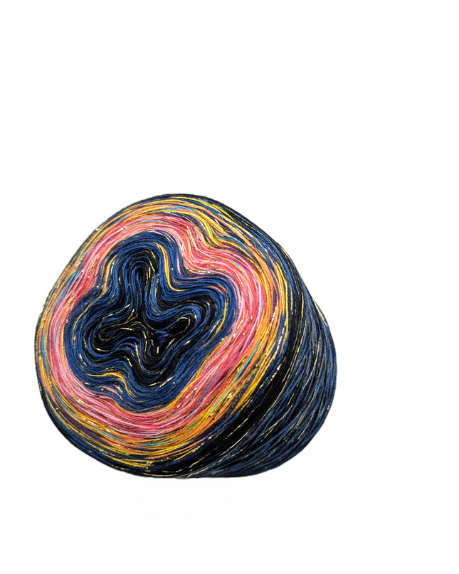 gradient yarn bobbin "Happy New Year 2025"