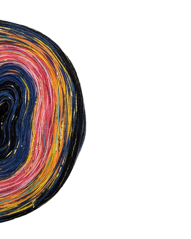 gradient yarn bobbin "Happy New Year 2025"