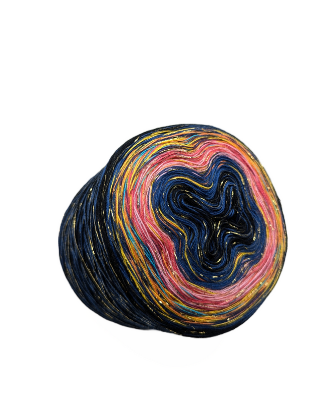 gradient yarn bobbin "Happy New Year 2025"