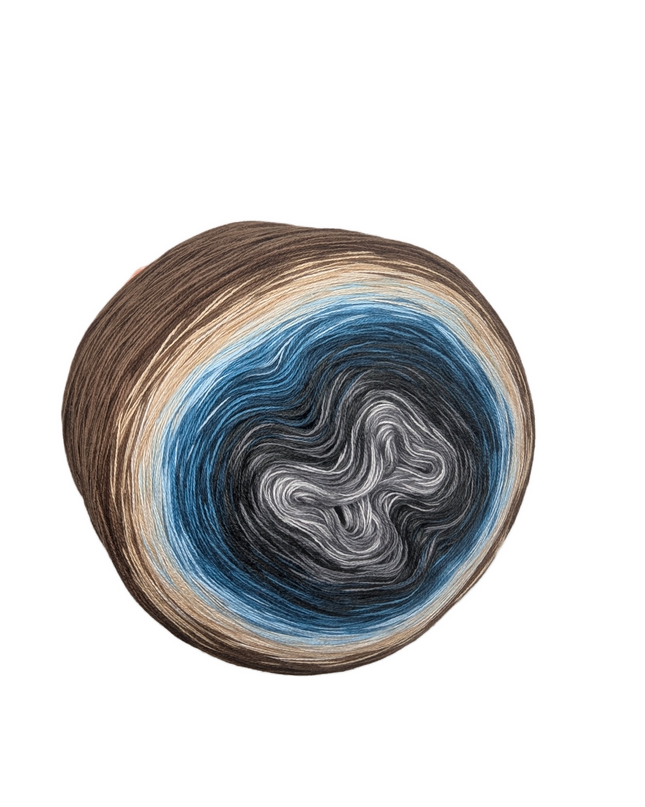 Bobbel Farbverlaufsgarn "Mystischer Gletscher"