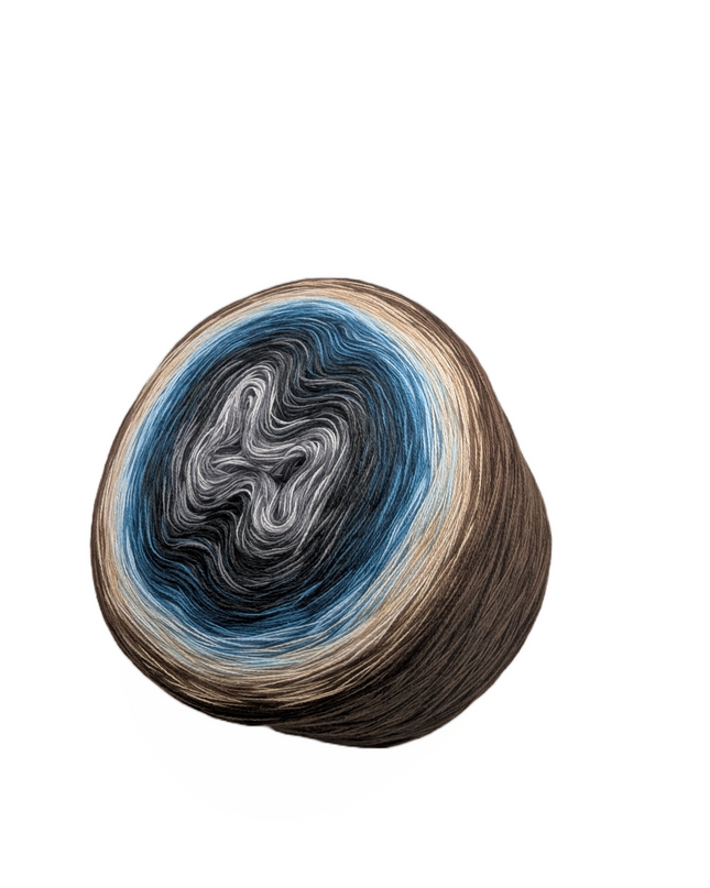 Bobbel Farbverlaufsgarn "Mystischer Gletscher"