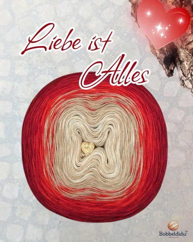 Bobbel Farbverlaufsgarn "Liebe ist Alles" 
Valentinstag 
