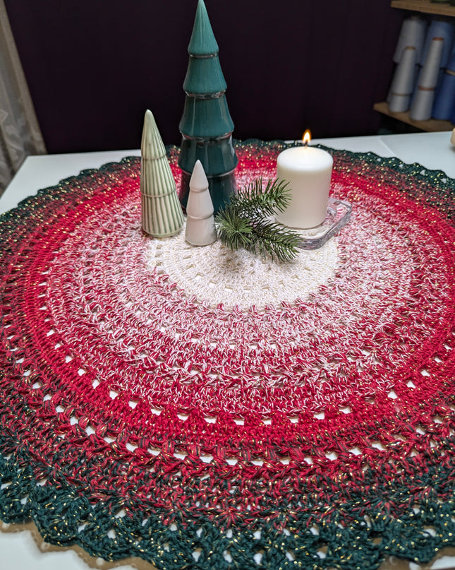 Häkel-Set Weihnachtsdeckchen "So viel Heimlichkeit" | Gratis-Anleitung (PDF) + Bobbelgarn