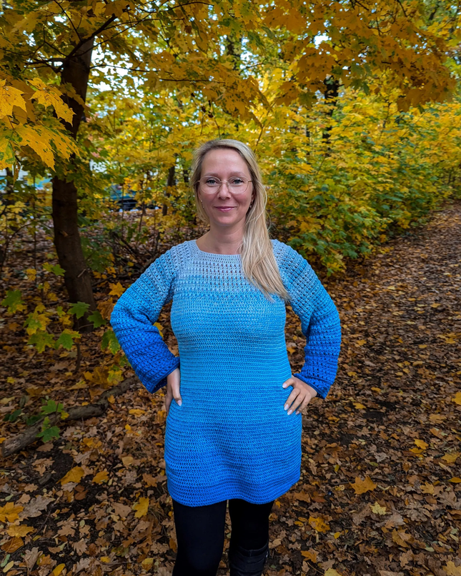 Häkel-Set RVO Long Pullover "Chicca Bella" | Gratis-Anleitung (PDF) + Bobbelgarn