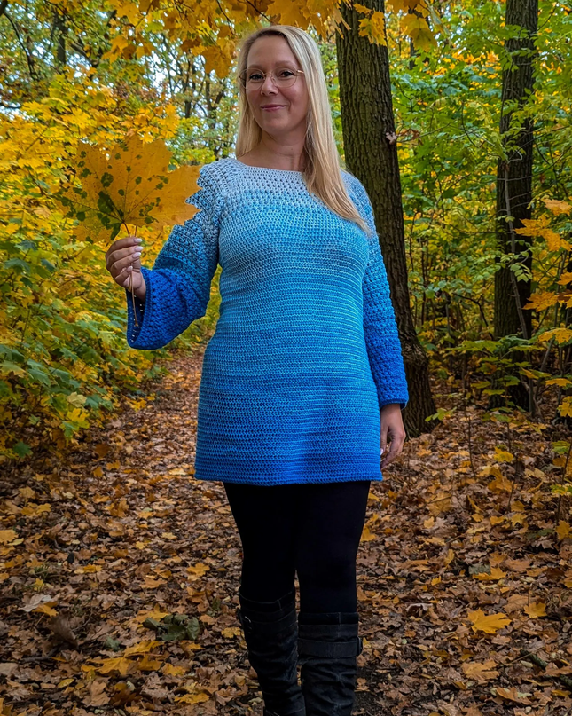 Häkel-Set RVO Long Pullover "Chicca Bella" | Gratis-Anleitung (PDF) + Bobbelgarn