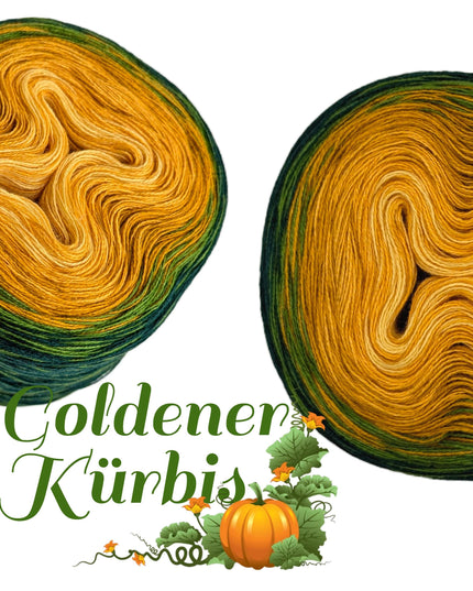 Bobbel Farbverlaufsgarn "Goldener Kürbis"