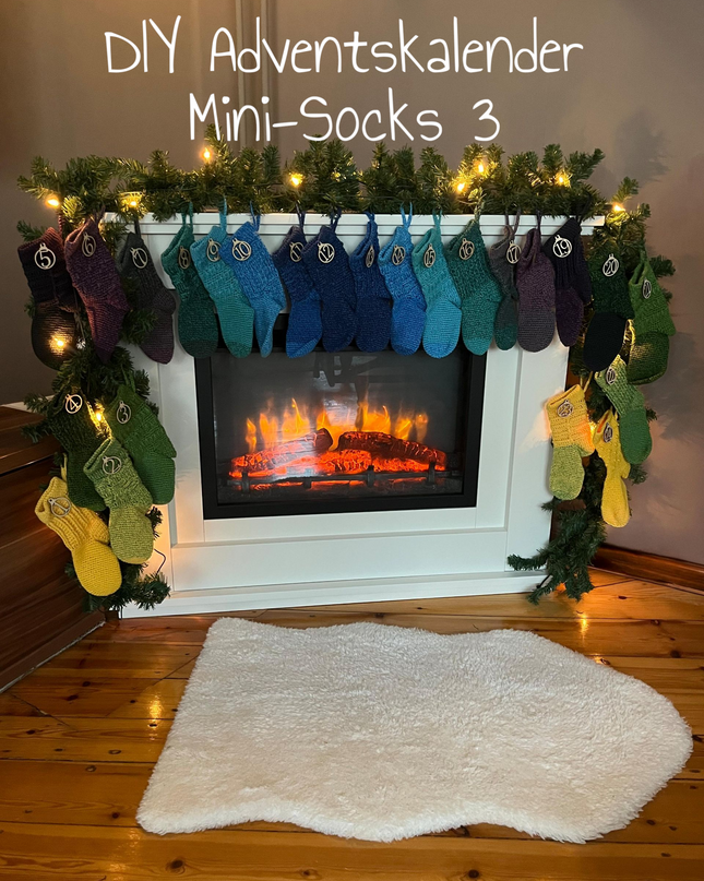 Häkel-Set "DIY Adventskalender Mini-Socks" | Anleitung (PDF) + Bobbelgarn