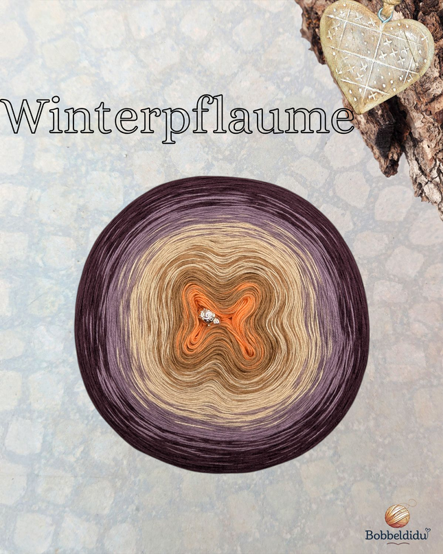 Bobbel Farbverlaufsgarn "Winterpflaume"