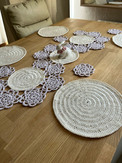 Häkelanleitung Tischset "Blütenzeit"