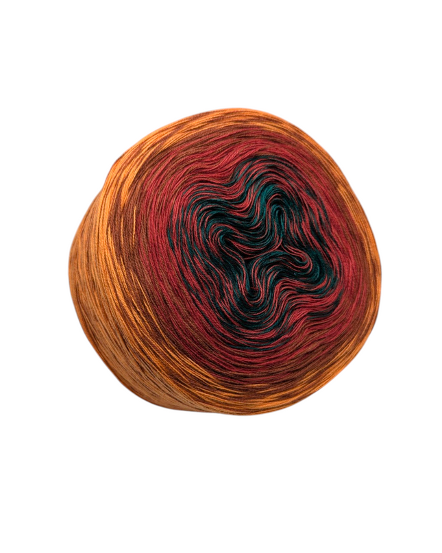 Bobbel Farbverlaufsgarn "Laubwirbel"