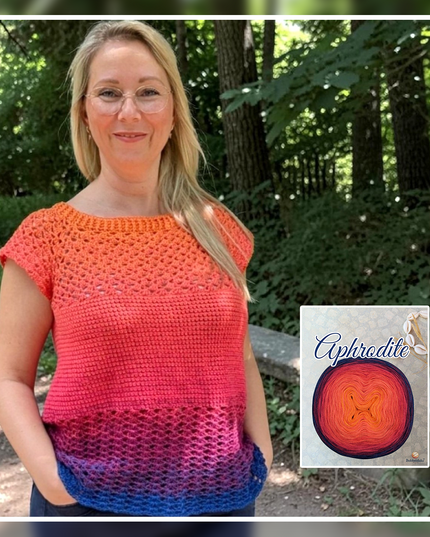 Häkelshirt Aphrodite – Set mit Bobbel deiner Wahl + Anleitung gratis | Anfängerfreundlich