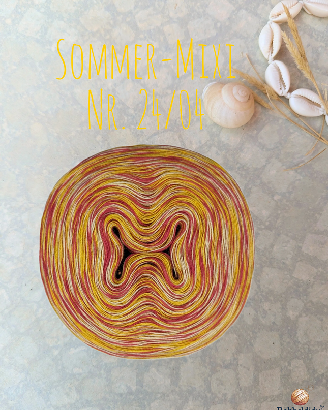 Bobbel Farbverlaufsgarn meliert "Sommer-Mixi Nr. 24/04"