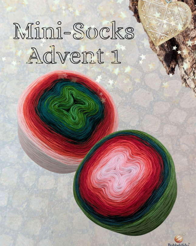 Häkel-Set "DIY Adventskalender Mini-Socks" | Anleitung (PDF) + Bobbelgarn