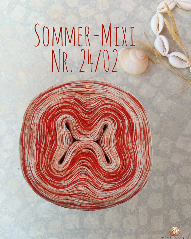 Bobbel Farbverlaufsgarn meliert "Sommer-Mixi Nr. 24/02"