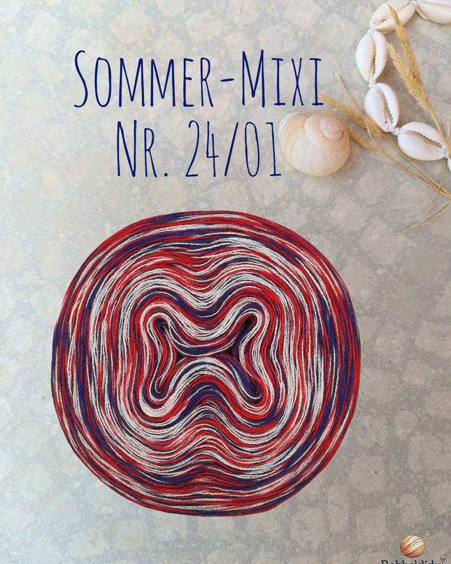 Bobbel Farbverlaufsgarn meliert "Sommer-Mixi Nr. 24/01"