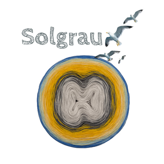 Bobbel Farbverlaufsgarn "Solgrau"