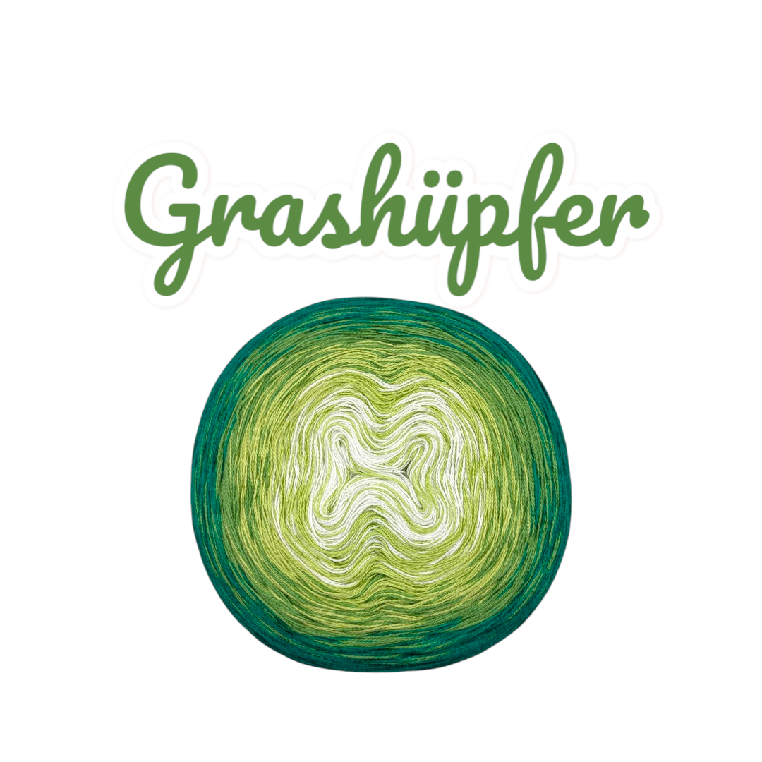 Bobbel Farbverlaufsgarn "Grashüpfer"