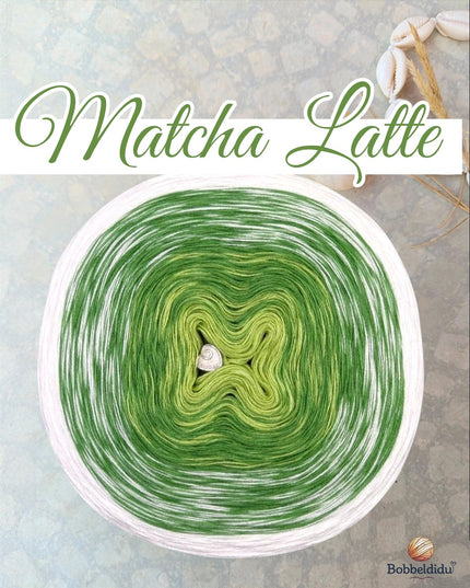 Bobbel Matcha Latte – Handgewickeltes Farbverlaufsgarn zum Häkeln & Stricken | Bobbeldidu