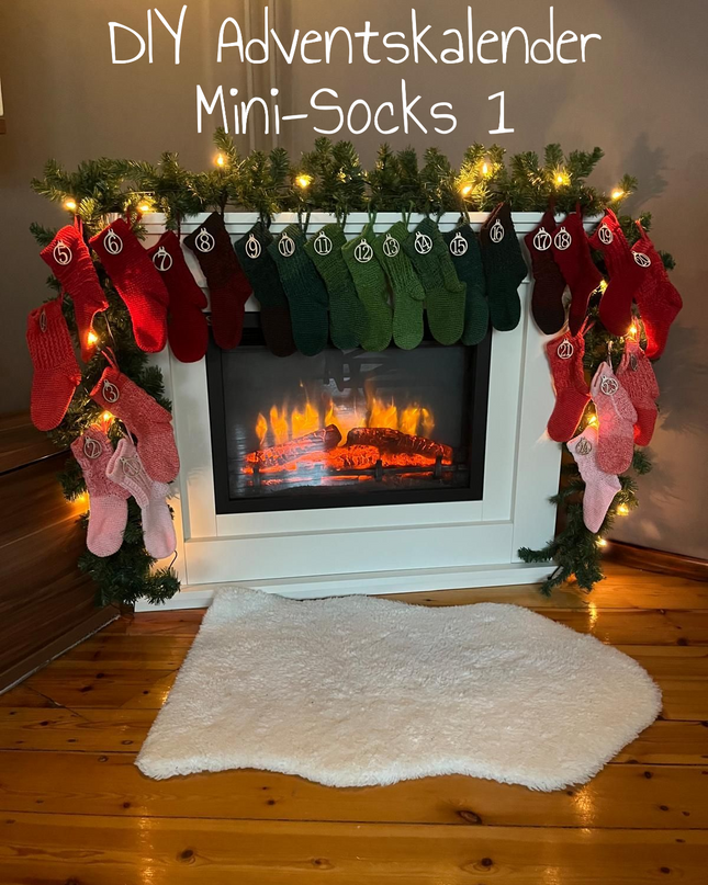 Häkel-Set "DIY Adventskalender Mini-Socks" | Anleitung (PDF) + Bobbelgarn
