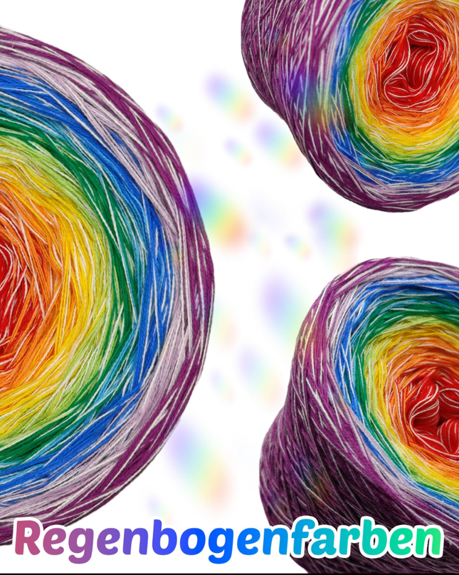 Häkel-Set Kleid "Regenbogenfarben" | Gratis-Anleitung (PDF) + Bobbelgarn